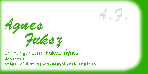 agnes fuksz business card
